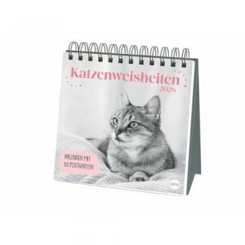 Katzen Weisheiten Premium-Postkartenkalender 2026