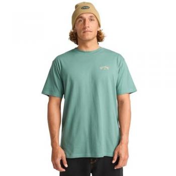 Billabong Arch Wave T-Shirt Maniche Corte in Blu Turquoise – M