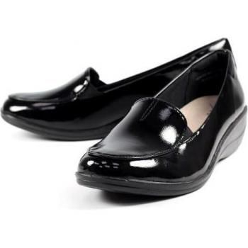 Lunar Elsbeth Leather Glossy Shoes 4 UK black