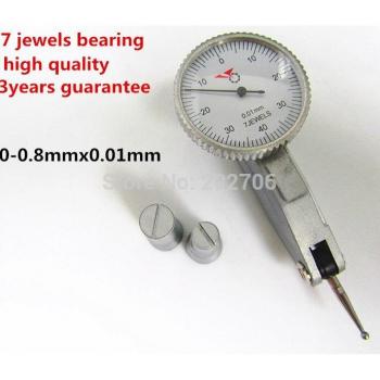 Cadran de Test 0-0.8mm 0.01mm avec 7 Joyaux et 3 Ans de Garantie