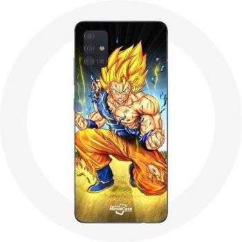 Coque pour Samsung Galaxy A51 5G Son Goku Dragon Ball Corps Énervé