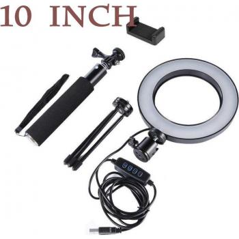 Anillo LED Versátil 6/8/10 (64/80/120) – Luz Compacta para Videografía