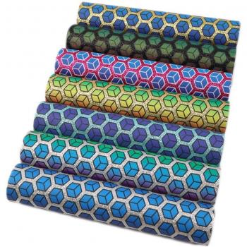 Hojas de cuero sintético a cuadros 20*34cm para bolsos