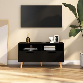 VidaXL Black Media Console 90x40x48.5 cm Engineered Wood