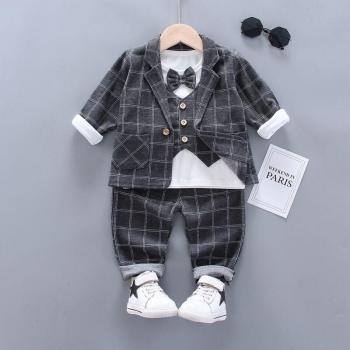 Baby Boys' Plaid Coat and Pants Set
