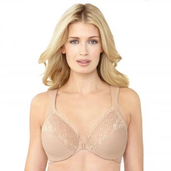 Glamorise Women's Underwire Bra Front-Close Wonderwire Tan 42-C