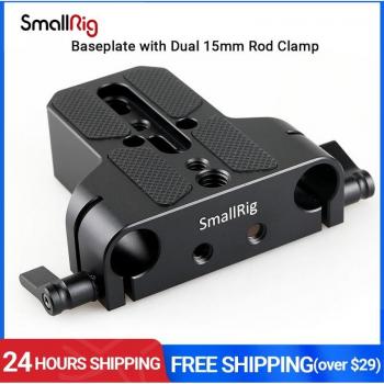 SmallRig Baseplate for Sony FS7/A7 Series/Canon C100/C300/C500 with Dual 15mm Rod Clamp