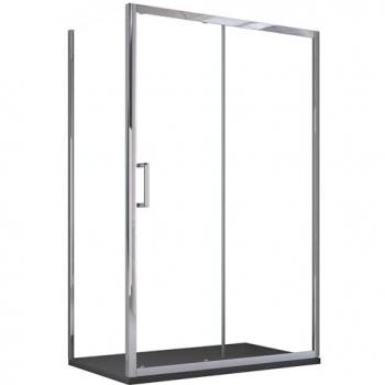 Box doccia trasparente Agata 90x160 con due lati fissi e scorrevole