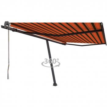 Auvent de jardin 400x300 cm orange et marron
