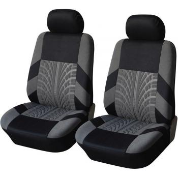 Housses de siège de voiture avec détails de piste de pneu, 2 pièces