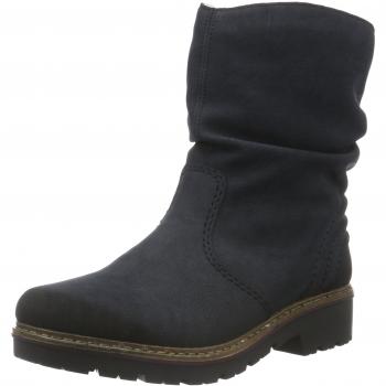 Rieker Damen Z4596 Kurzschaft Stiefel Blau, Größe 42
