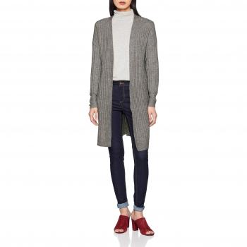 PIECES Pcsanni LS Chaqueta de Lana para Mujer, Gris Claro Melange, Talla 40