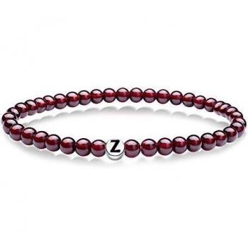 Bracelet d'amitié Grenat Naturel 5mm Rouge