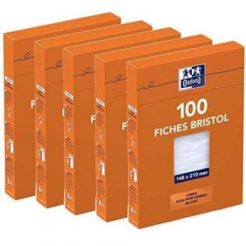 BRIST Étui de 100 Fiches Bristol 210g A5
