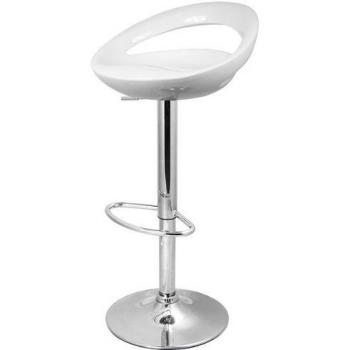 Two‑Pack White Crescent Bar Seating – Countertop Chairs
