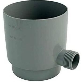 Grauer Regensammler 75 mm mit Überlaufstop-Funktion