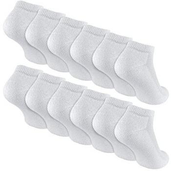 12 Pair Multipack Kids Bamboo Low Cut Running Trainer Socks