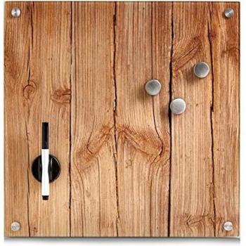 Zeller 11650 Glas-Magnettafel Wood, 40 x 40 x 2 cm
