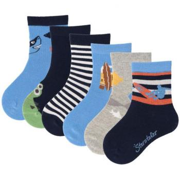 Chaussettes en velours bleu requin