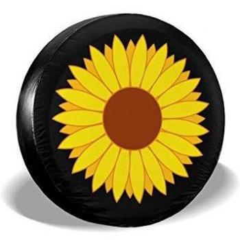 Housse de roue tournesol