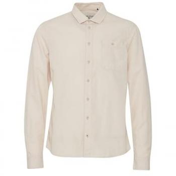 Blend Langarmhemd Herren Slim Fit Beige mit Brusttasche