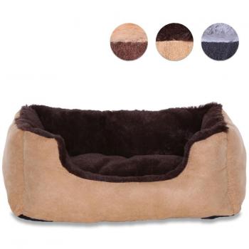 Coussin pour chien 50x37x17 cm marron/beige
