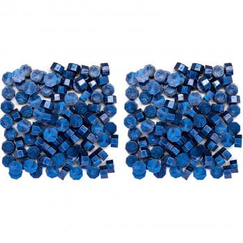 Cuentas de Cera de Sellado Vintage, 200 Piezas, Sello Azul para Bodas