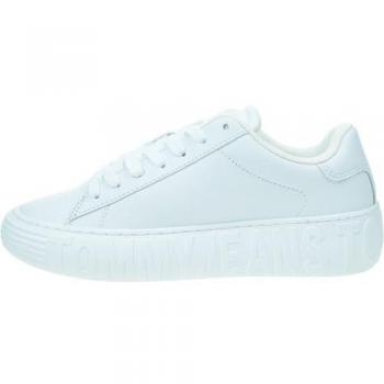 Tommy Jeans Plateausneaker »TJW LEATHER CUPSOLE ESS«, Freizeitschuh, Halbschuh, Schnürschuh
