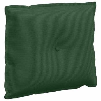 Coussin de Dos en Velours Côtelé 60 x 50 cm Vert Jungle