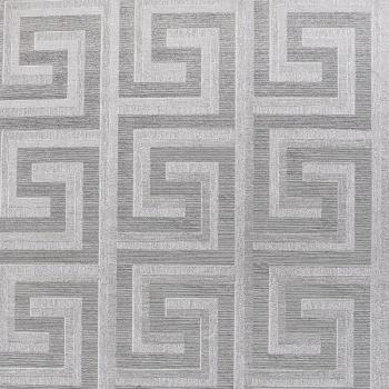 Arthouse Shiny Silver Greek Key Foil Wallpaper