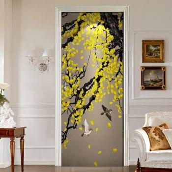 Removable Ginkgo Flower Wallpaper Decals