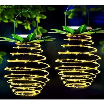 Pineapple Lantern Solar Lights – 60 LEDs for Patio & Christmas