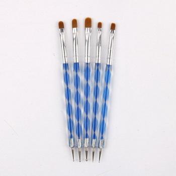 5pcs Nail Art Dotting Pens with Double Heads for Manicure