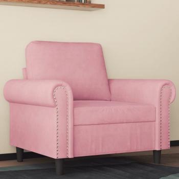 Fauteuil 60 cm Velours Rose
