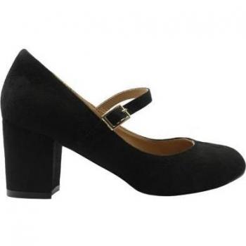 Zapatos Araceli Mary Janes para mujer, ante, tacón bloque extra ancho