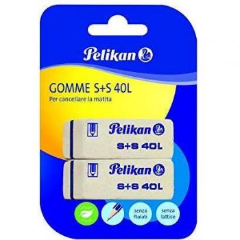 Pelikan gomme cancellanti S+S 40 bianco – pacchetto di due