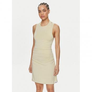 Femme robe verte Calvin Klein denim empilé