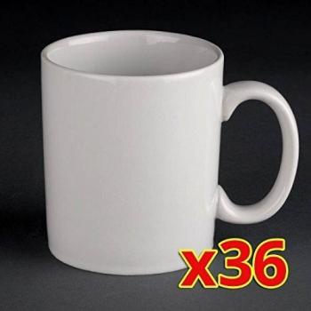Athena Hotelware S543 White Porcelain Mugs, Multi-Pack