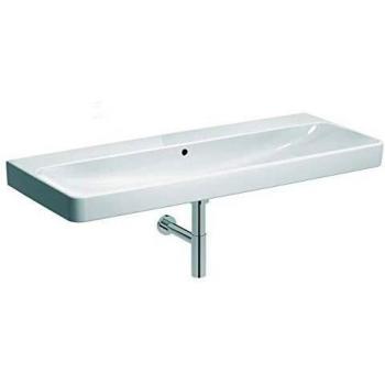 Keramag GmbH Geberit Smyle Square Waschtisch 500225, 120x48cm, ohne Hahnloch, mit Überlauf, Farbe: Weiß, mit KeraTect