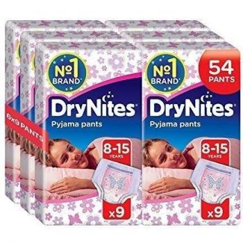 Pantaloni del pigiama Huggies DryNites ragazze 8-15 anni, 27 pezzi