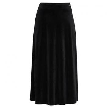Dreimaster Schwarz Midi-Rock für Damen