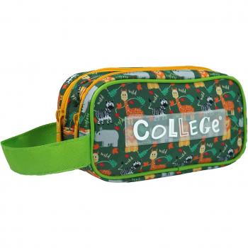Colegio Safari Mimbek: Estuche Escolar 12x24x9 – Poliéster