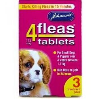 Johnsons Vet 4fleas 3 Pack for Puppies & Small Dogs