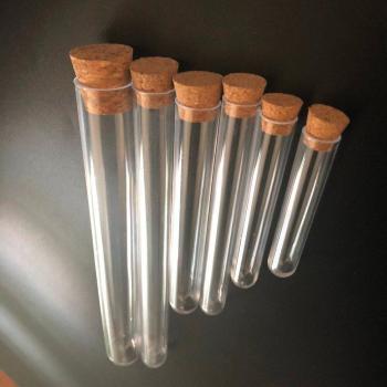 Pack de 20 Tubos de Plástico con Tapón de Corcho