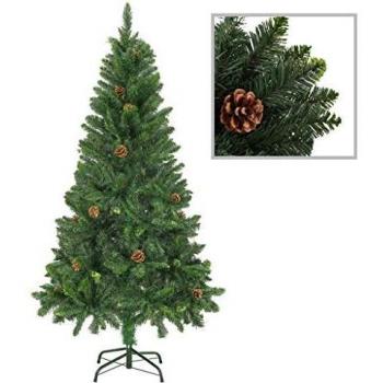 Weihnachtsbaum künstlich grün 150 cm mit Kiefernzapfen