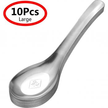 Utensilio de mesa: cuchara de acero inoxidable para sopa de arroz