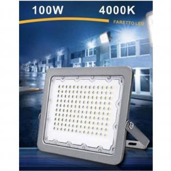 Projecteur LED Slim 100W Gris Extérieur IP65 6500K