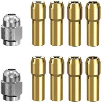 Juego de Repuestos Dremel 4485 – 10 Tuercas de Taladro + 2 Tuercas de Cambios de Metal