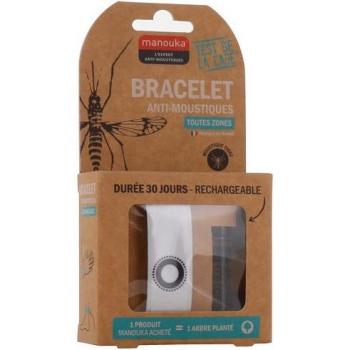 Manouka Bracelet Anti Moustiques Enfant Blanc 1ut