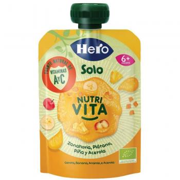 5 x Bolsita de zanahoria, plátano y piña Eco 6m+ 100 g (Plátano